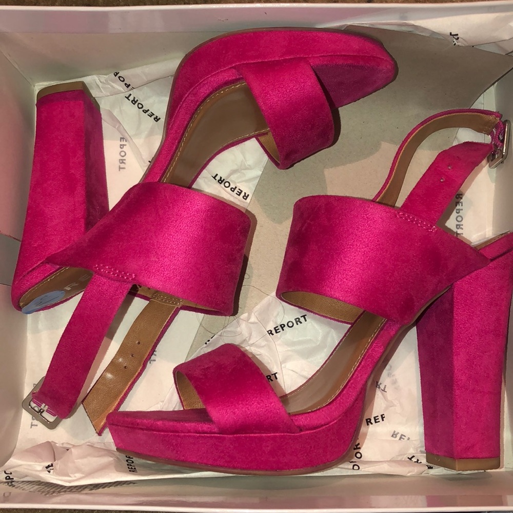 FUCHSIA PLATFORM HEELS